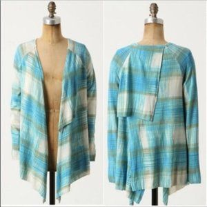 Anthropologie Sparrow Revolution Plaid Cardigan S